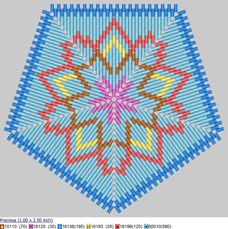 5-angles peyote design pattern created in PeyoteCreator software