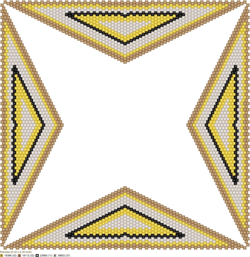 Warped Square design pattern created in PeyoteCreator software
